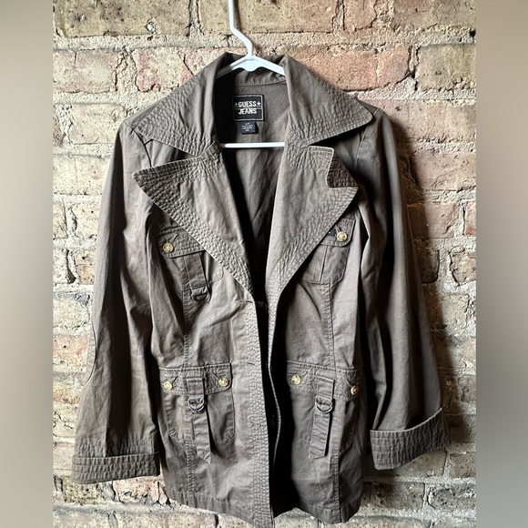 Guess Brown Military Field Jacket - Picture 1 of 5